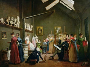 Images Dated 27th September 2006: Interior of Alexandre Denis Abel de Pujols (1787-1861) Studio (oil on canvas)