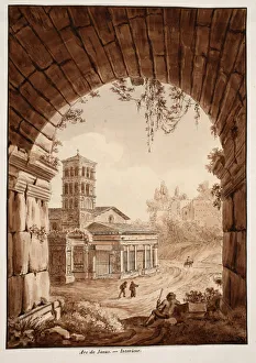 Interior of the Arch of Janus, 1833 (etching with brown wash) Interior of the Arch of Janus, 1833 (etching with brown wash)