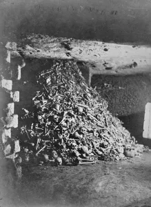 Interior of Catacombs, Paris, 1861 (b/w photo) Interior of Catacombs, Paris, 1861 (b/w photo)