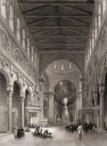 Interior of the Cathedral at Messina, Sicily, Italy (engraving) Interior of the Cathedral at Messina, Sicily, Italy (engraving)
