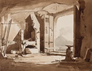 Interior of a forge, with additions by Prince Alfonso Maria di Borbone (1841-1934) Interior of a forge, with additions by Prince Alfonso Maria di Borbone (1841-1934)