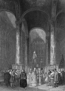 Interior of the Grand Cathedral of the Assumption, engraved by T Interior of the Grand Cathedral of the Assumption, engraved by T
