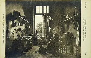 Broom Gallery: Interior of a kitchen, early 20th century (postcard)