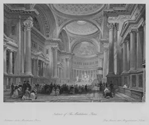 Thomas (after) Allom Gallery: Interior of the Madeleine, Paris (engraving)