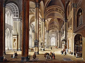 Images Dated 16th August 2012: The Interior of a Renaissance Cathedral, (oil on panel)