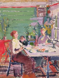 Interior scene, possibly in Norway, c.1912 (oil on canvas) Interior scene, possibly in Norway, c.1912 (oil on canvas)