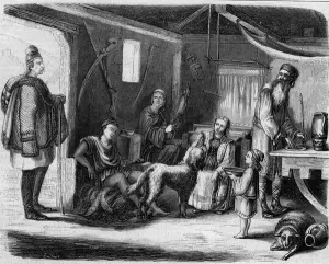 Interior of a Serbian peasant house in the vicinity of Belgrade in 1859 Interior of a Serbian peasant house in the vicinity of Belgrade in 1859