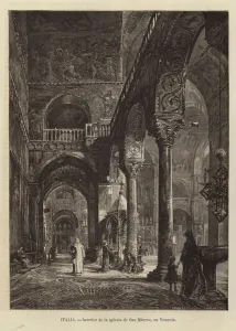 Interior of St Mark's Basilica in Venice (engraving) Interior of St Mark's Basilica in Venice (engraving)