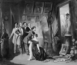 Interior of the Studio of Alfred Bruyas (1821-77) in Montpellier, 1848 (oil on canvas) Interior of the Studio of Alfred Bruyas (1821-77) in Montpellier, 1848 (oil on canvas)