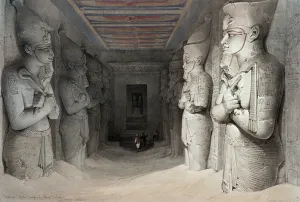 Interior of the Temple of Aboo Simbel, from Egypt and Nubia, lithograph by Louis Haghe Interior of the Temple of Aboo Simbel, from Egypt and Nubia, lithograph by Louis Haghe