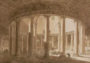 Interior of the Temple of Claudius in Rome, c.1800 (pen & sepia wash on paper) Interior of the Temple of Claudius in Rome, c.1800 (pen & sepia wash on paper)