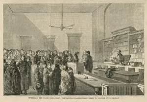 Interior of the Thames Police Court (engraving)