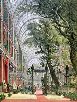 Interior View of the Crystal Palace, Hyde Park, showing the Opening of the Great