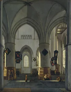 Interior View of St. Bavo Church, Harlem (oil on panel) Interior View of St. Bavo Church, Harlem (oil on panel)