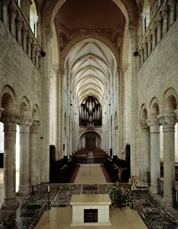 Internal view of the Basilica of Saint Benoit sur Loire, 11th-13th century (photography) Internal view of the Basilica of Saint Benoit sur Loire, 11th-13th century (photography)