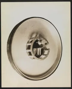 Internal workings of the Feaster Film Feed Machine for phonograph records Internal workings of the Feaster Film Feed Machine for phonograph records