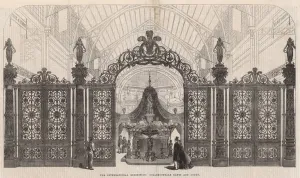 The International Exhibition; Coalbrookdale Gales and Court (engraving) The International Exhibition; Coalbrookdale Gales and Court (engraving)