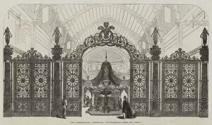 The International Exhibition, Coalbrookdale Gates and Court (engraving)