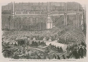 The International Exhibition; View from the Orchestra on the opening day (engraving)