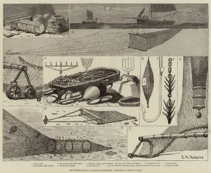 The International Fisheries Exhibition, Articles of Fishing Gear (engraving) The International Fisheries Exhibition, Articles of Fishing Gear (engraving)