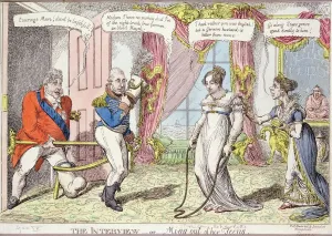 The Interview or Miss out of her Teens, 1816 (colour etching) The Interview or Miss out of her Teens, 1816 (colour etching)