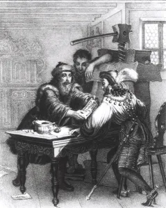 The Invention of Printing, 1827 (litho) (b&w photo) The Invention of Printing, 1827 (litho) (b&w photo)