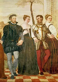 Invitation to the Dance, detail of the central group, 1570 (fresco) (detail of 20000) Invitation to the Dance, detail of the central group, 1570 (fresco) (detail of 20000)