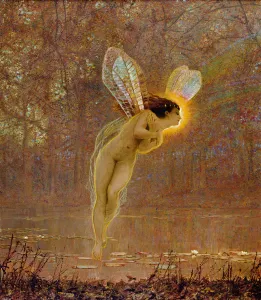 Iris, detail of the fairy, 1886 (oil on canvas) (detail of 100956) Iris, detail of the fairy, 1886 (oil on canvas) (detail of 100956)