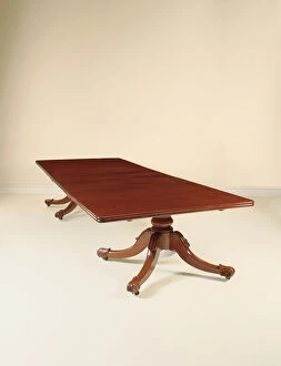 Abel Grimmer or Grimer Gallery: Irish George IV twin-pedestal dining table, c.1825 (mahogany)