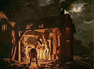 Related Images Gallery: The Iron Forge Viewed from Without, c.1770s (oil on canvas)