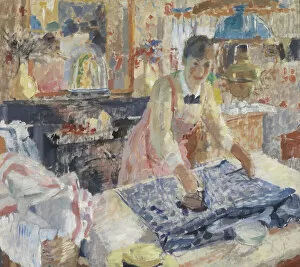 Housekeeping Gallery: Ironing, 1912 (oil on canvas)