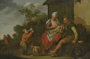 The Ironmonger and his family (oil on panel)