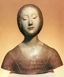 Images Dated 24th August 2006: Isabella di Aragona (1470-1524) Princess of Naples, 1488 (partially pigmented marble)
