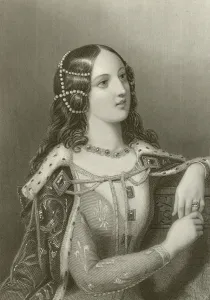 Isabella of Valois, 2nd wife of king Richard II (engraving) Isabella of Valois, 2nd wife of king Richard II (engraving)