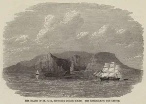 The Island of St Paul, Southern Indian Ocean, the Entrance to the Crater (engraving) The Island of St Paul, Southern Indian Ocean, the Entrance to the Crater (engraving)