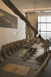 Islendingur, the replica of the Gokstad Viking ship which in 2000 was sailed across Islendingur, the replica of the Gokstad Viking ship which in 2000 was sailed across