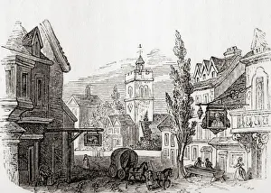 Islington, Greater London, England in 1760, from Old England: A Pictorial Museum, pub Islington, Greater London, England in 1760, from Old England: A Pictorial Museum, pub