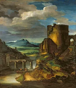 Italian Landscape or, Landscape with a Tomb (oil on canvas) Italian Landscape or, Landscape with a Tomb (oil on canvas)
