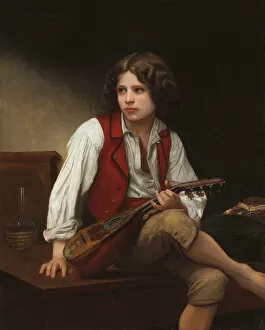 Good Looking Gallery: Italian with a Mandolin, 1870 (oil on canvas)