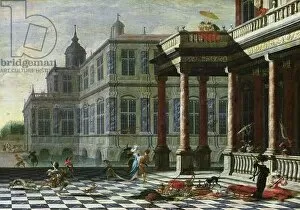 Worldliness Collection: Italian palace with terrace (oil on canvas)
