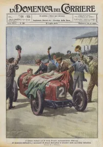 Car Motor Gallery: The Italian triumph in the 3rd European Automobile Grand Prix (colour litho)