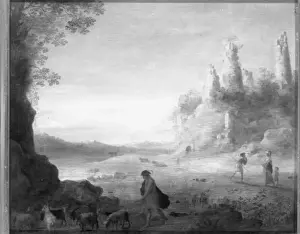 Italianate landscape with Diana and Callisto with a goatherd near a ruined castle Italianate landscape with Diana and Callisto with a goatherd near a ruined castle