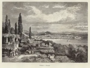 Italy - Trieste. Engraving by A Clos (engraving) Italy - Trieste. Engraving by A Clos (engraving)