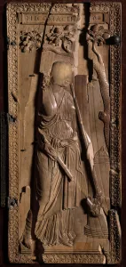 Ivory leaf of a diptych of Nicomaque and Symmaque: completion of a Paian rite in honor of Ivory leaf of a diptych of Nicomaque and Symmaque: completion of a Paian rite in honor of