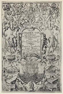 J Linschoten, Discours of Voyages, J Wolfe 1598 (b / w photo)