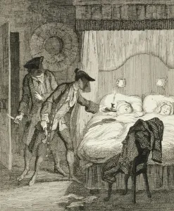 Jack and his accomplice Blueskin rob Mr Wood and his wife in their bedroom Jack and his accomplice Blueskin rob Mr Wood and his wife in their bedroom