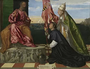 Cleric Gallery: Jacopo Pesaro, Bishop of Paphos, being presented by Pope Alexander VI to Saint Peter, c