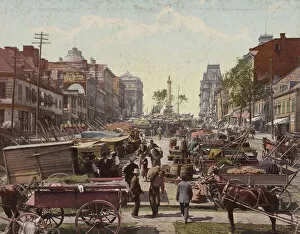 Photomechanical Gallery: Jacques Cartier Square, Montreal, 1901 (photomechanical print)