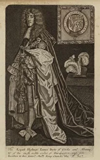 Order Of The Garter Gallery: James II and VII, King of England, Scotland and Ireland, when Duke of York (engraving)