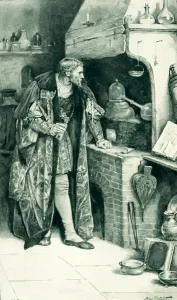 James IV as an alchemist in his laboratory (litho) James IV as an alchemist in his laboratory (litho)